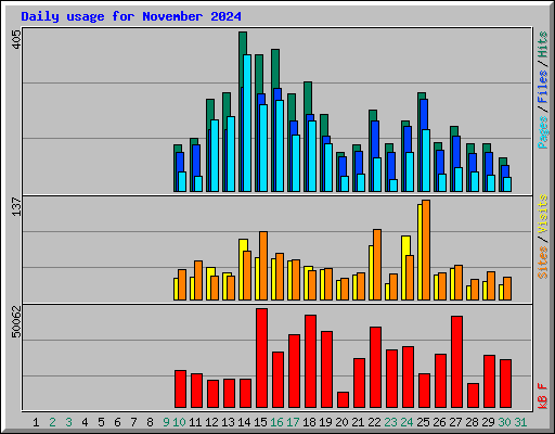 Daily usage for November 2024